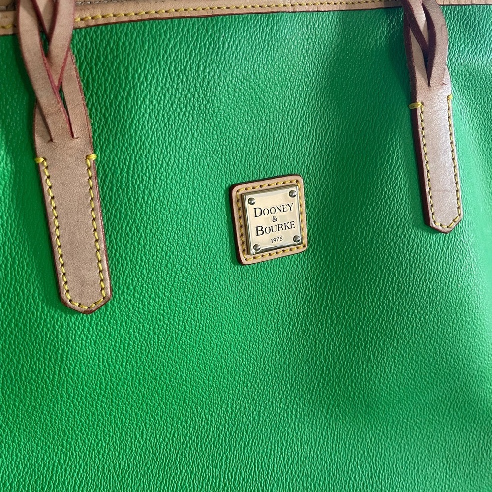 Dooney & Bourke Green Leather Travel Tote